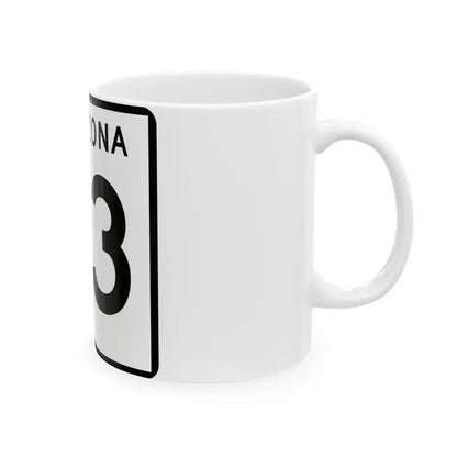 Arizona 63 (Arizona) (Road Sign) White Coffee Mug - Go Mug Yourself