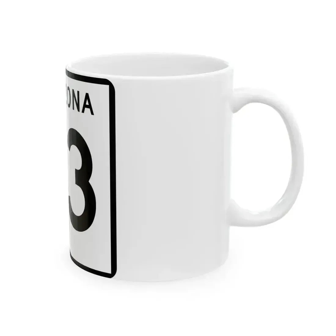 Arizona 63 (Arizona) (Road Sign) White Coffee Mug - Go Mug Yourself