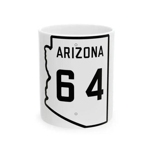 Arizona 64 1941 (Arizona) (Road Sign) White Coffee Mug 11oz - Go Mug Yourself