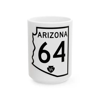 Arizona 64 1956 (Arizona) (Road Sign) White Coffee Mug 15oz - Go Mug Yourself