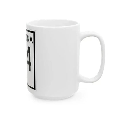 Arizona 64 1956 (Arizona) (Road Sign) White Coffee Mug - Go Mug Yourself