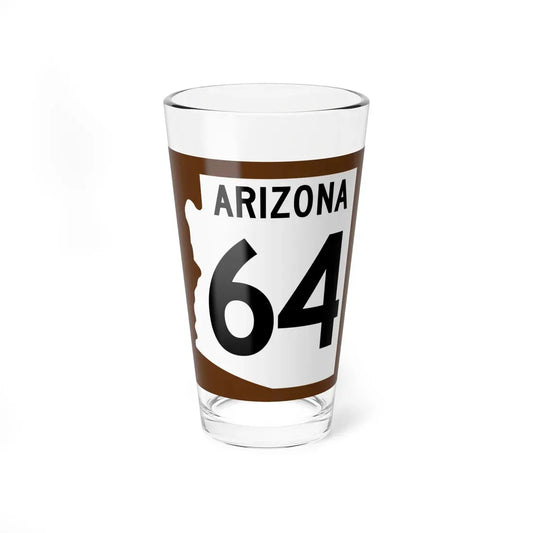 Arizona 64 1960 east (Arizona) (Road Sign) Pint Glass 16oz 16oz - Go Mug Yourself