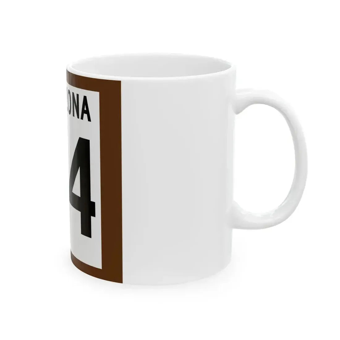 Arizona 64 1960 east (Arizona) (Road Sign) White Coffee Mug - Go Mug Yourself