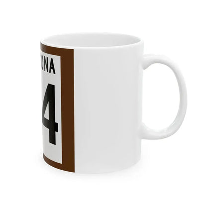 Arizona 64 1960 east (Arizona) (Road Sign) White Coffee Mug - Go Mug Yourself
