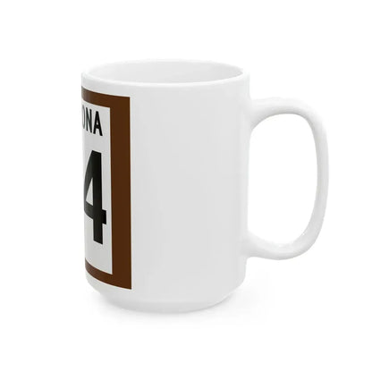 Arizona 64 1960 east (Arizona) (Road Sign) White Coffee Mug - Go Mug Yourself