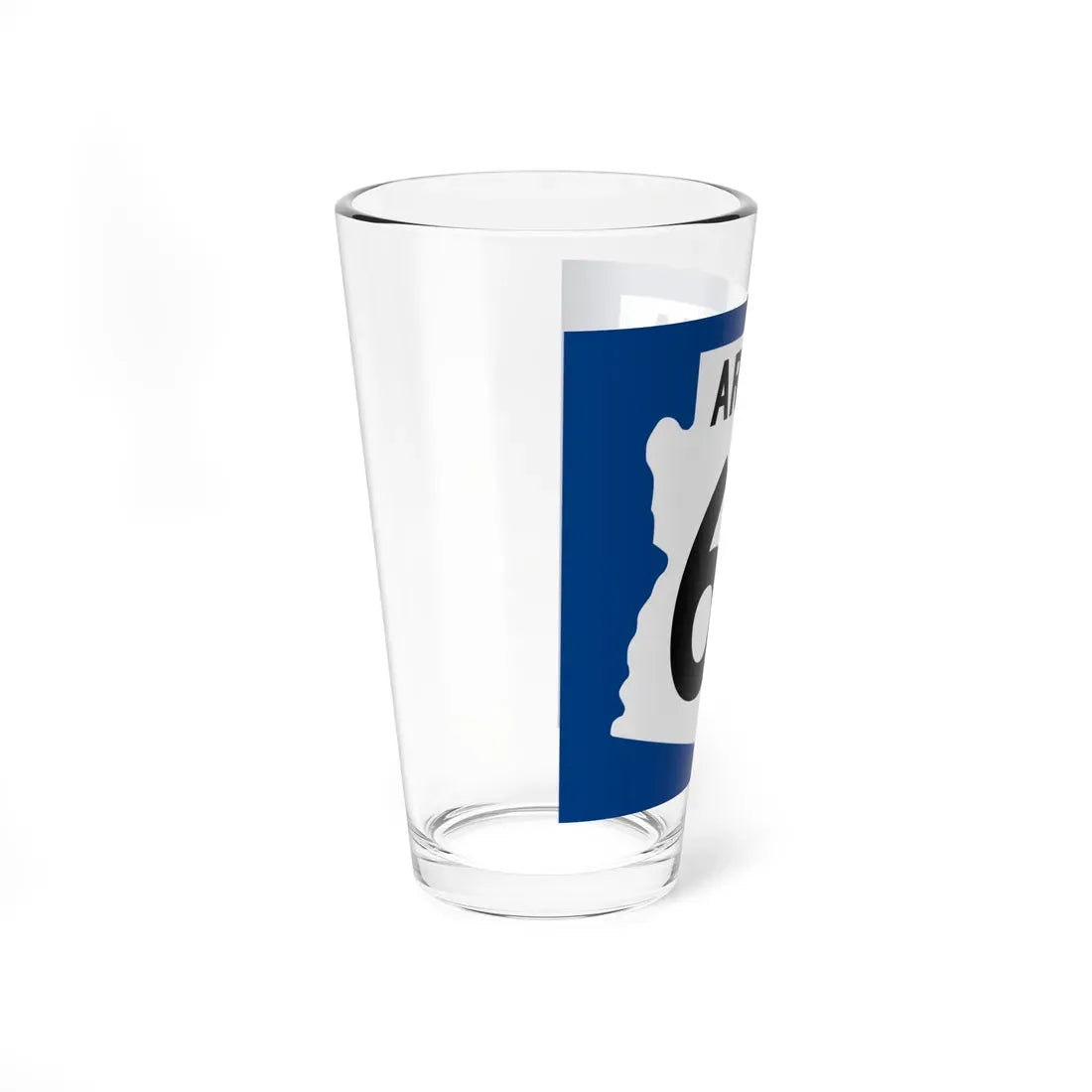 Arizona 64 1960 west (Arizona) (Road Sign) Pint Glass 16oz - Go Mug Yourself