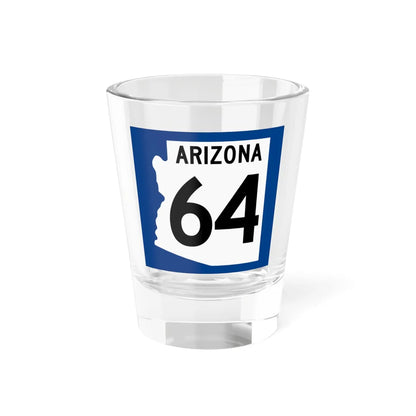 Arizona 64 1960 west (Arizona) (Road Sign) Shot Glass 1.5oz 1.5oz - Go Mug Yourself