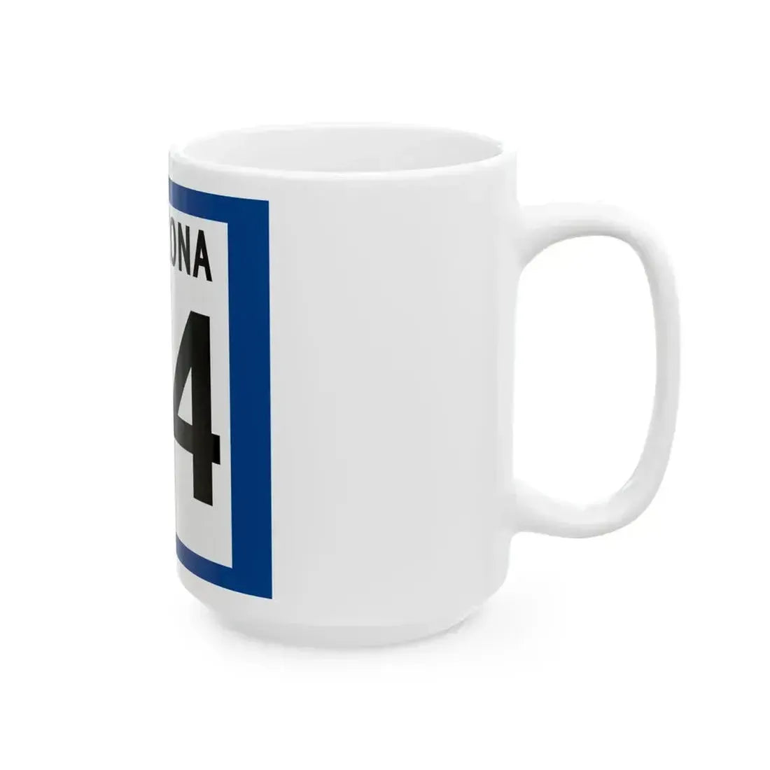 Arizona 64 1960 west (Arizona) (Road Sign) White Coffee Mug - Go Mug Yourself