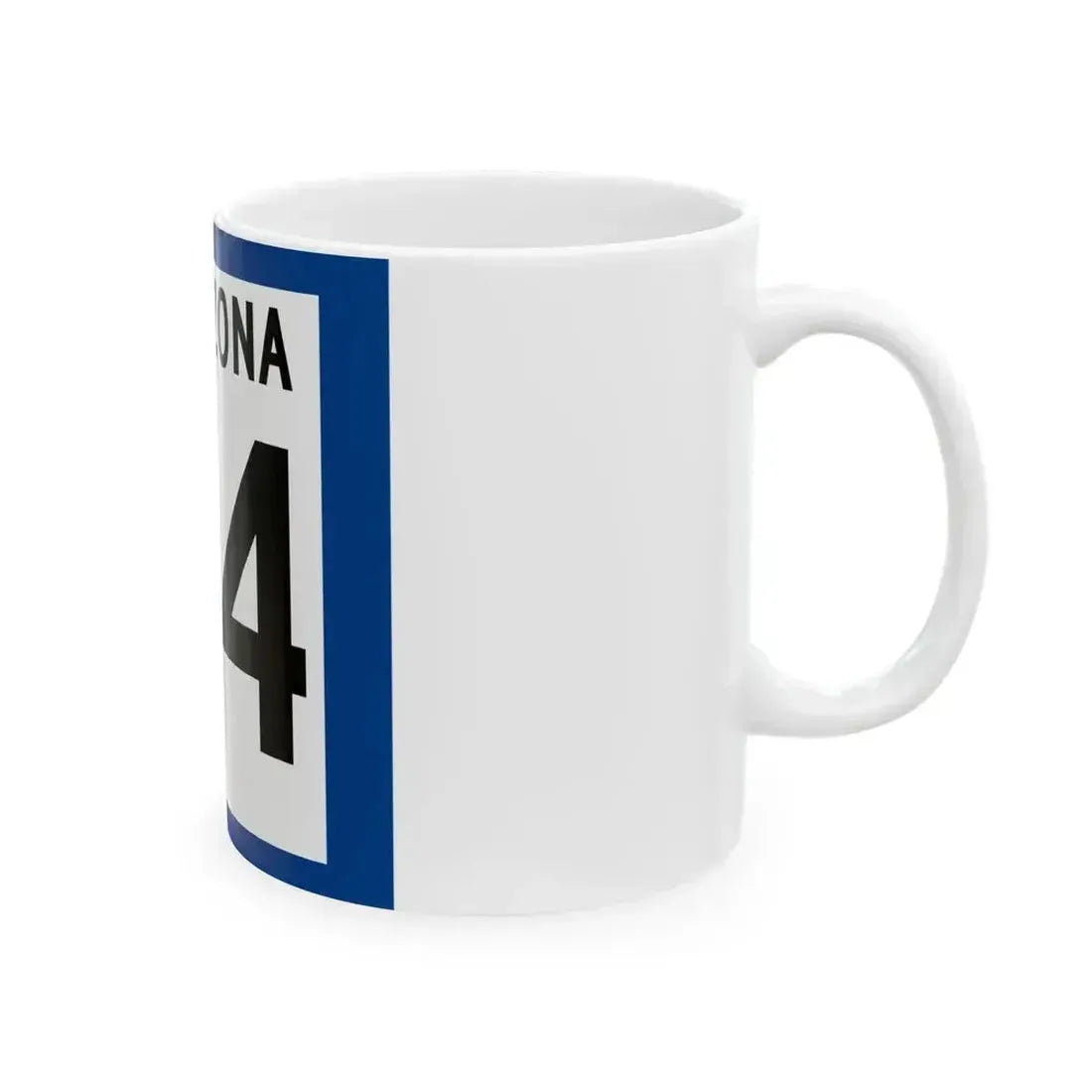 Arizona 64 1960 west (Arizona) (Road Sign) White Coffee Mug - Go Mug Yourself