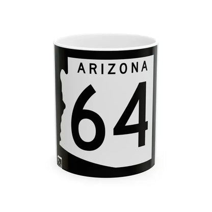 Arizona 64 1963 (Arizona) (Road Sign) White Coffee Mug 11oz - Go Mug Yourself