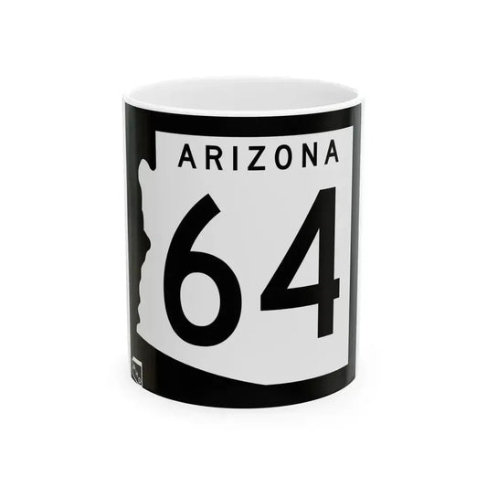 Arizona 64 1963 (Arizona) (Road Sign) White Coffee Mug 11oz - Go Mug Yourself