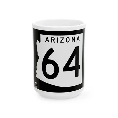 Arizona 64 1963 (Arizona) (Road Sign) White Coffee Mug 15oz - Go Mug Yourself