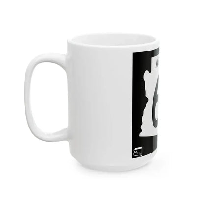 Arizona 64 1963 (Arizona) (Road Sign) White Coffee Mug - Go Mug Yourself
