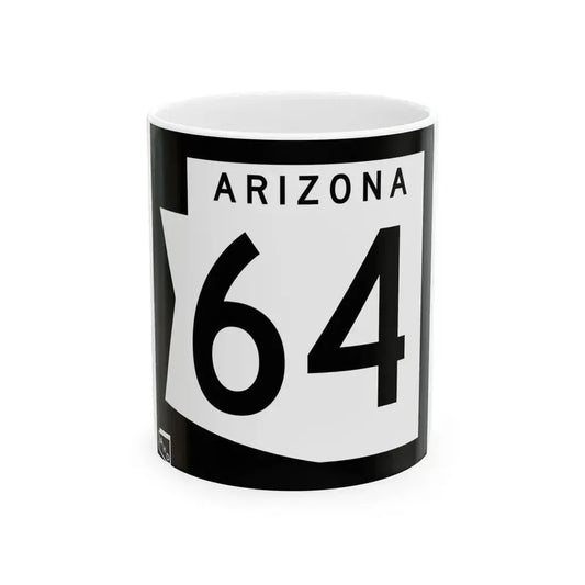 Arizona 64 1973 (Arizona) (Road Sign) White Coffee Mug 11oz - Go Mug Yourself