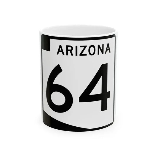Arizona 64 (Arizona) (Road Sign) White Coffee Mug 11oz - Go Mug Yourself
