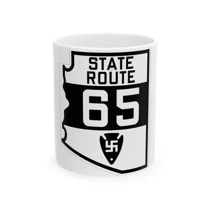 Arizona 65 1927 (Arizona) (Road Sign) White Coffee Mug 11oz - Go Mug Yourself