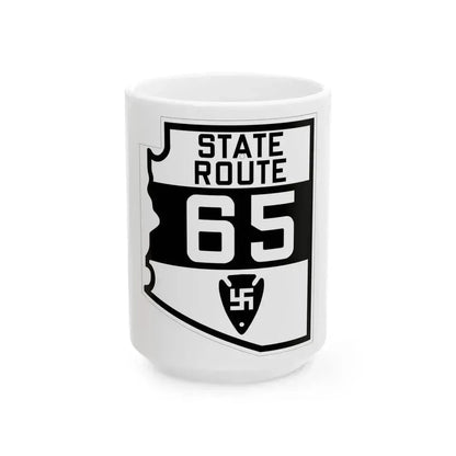 Arizona 65 1927 (Arizona) (Road Sign) White Coffee Mug 15oz - Go Mug Yourself