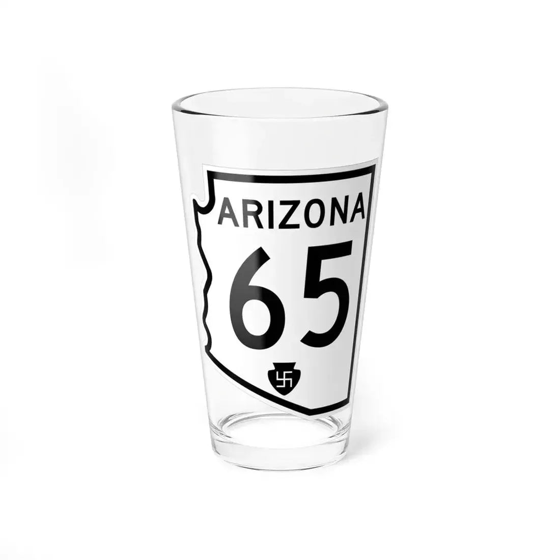 Arizona 65 1956 (Arizona) (Road Sign) Pint Glass 16oz 16oz - Go Mug Yourself