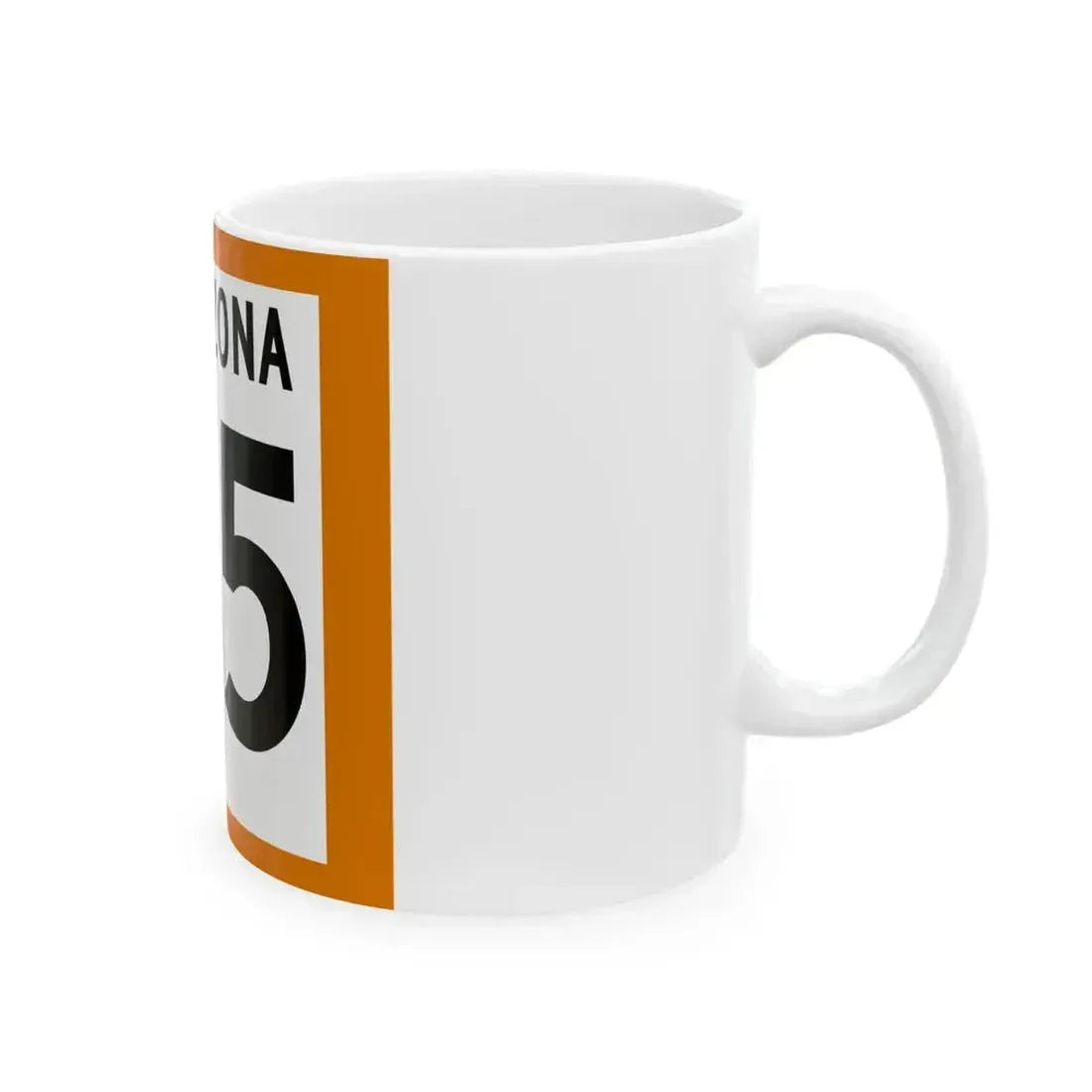 Arizona 65 1960 north (Arizona) (Road Sign) White Coffee Mug - Go Mug Yourself