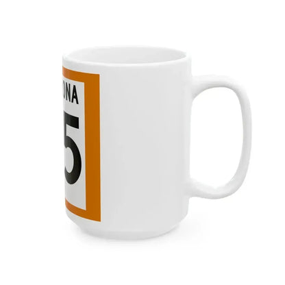 Arizona 65 1960 north (Arizona) (Road Sign) White Coffee Mug - Go Mug Yourself