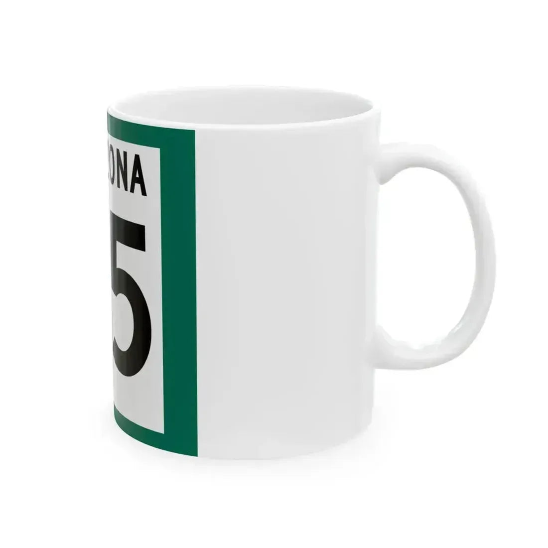 Arizona 65 1960 south (Arizona) (Road Sign) White Coffee Mug - Go Mug Yourself