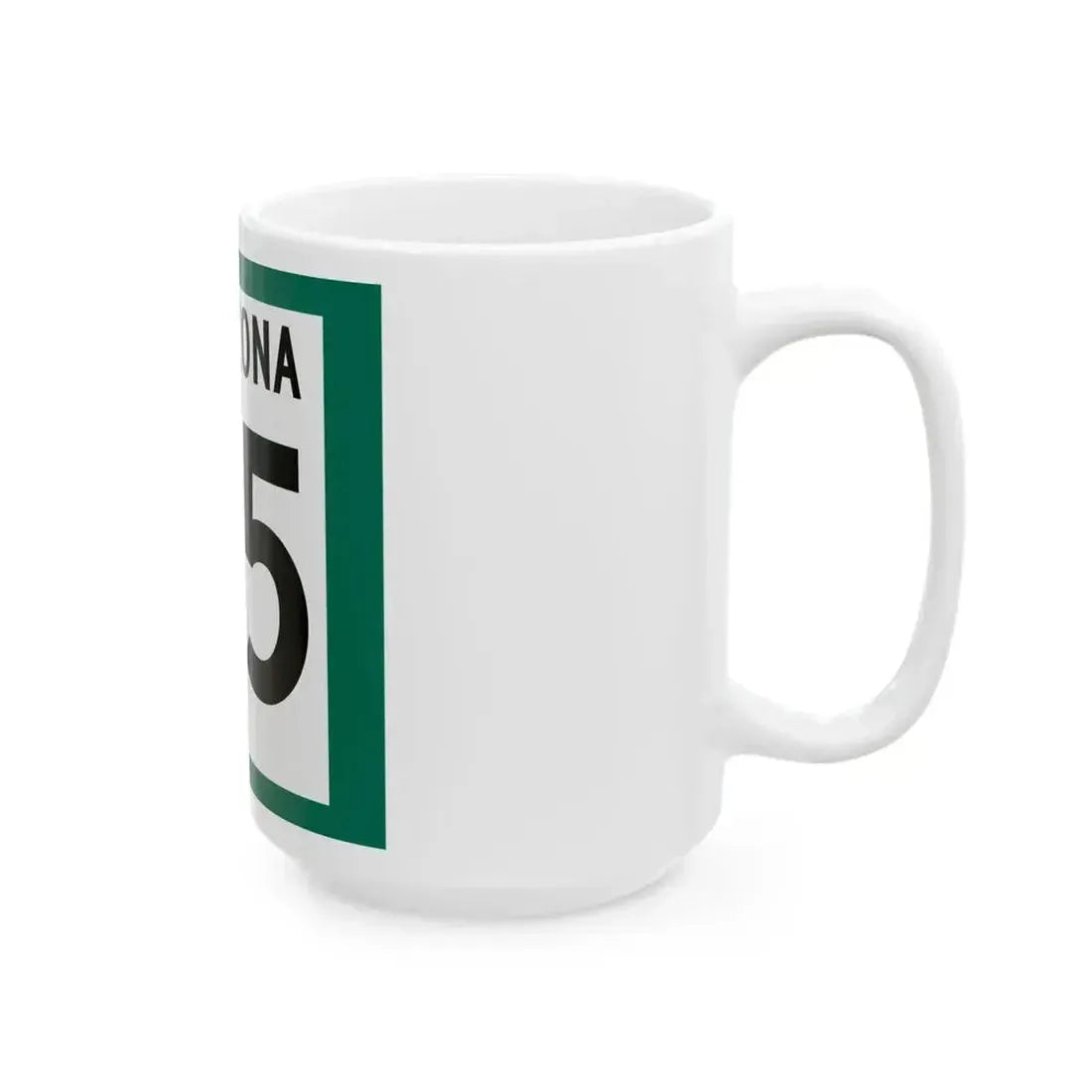 Arizona 65 1960 south (Arizona) (Road Sign) White Coffee Mug - Go Mug Yourself