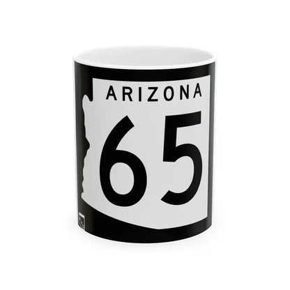 Arizona 65 1963 (Arizona) (Road Sign) White Coffee Mug 11oz - Go Mug Yourself