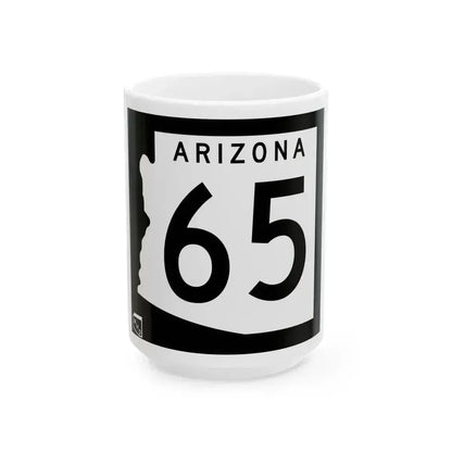 Arizona 65 1963 (Arizona) (Road Sign) White Coffee Mug 15oz - Go Mug Yourself