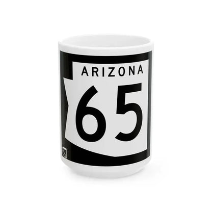 Arizona 65 1973 (Arizona) (Road Sign) White Coffee Mug 15oz - Go Mug Yourself