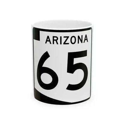 Arizona 65 (Arizona) (Road Sign) White Coffee Mug 11oz - Go Mug Yourself