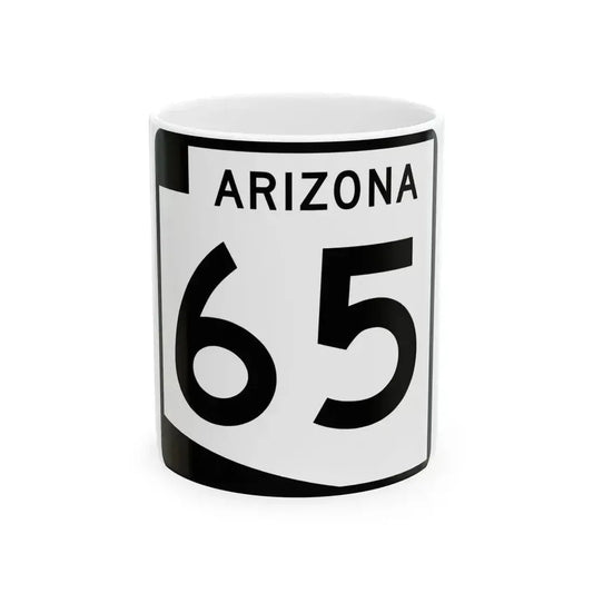 Arizona 65 (Arizona) (Road Sign) White Coffee Mug 11oz - Go Mug Yourself
