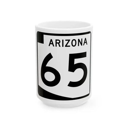 Arizona 65 (Arizona) (Road Sign) White Coffee Mug 15oz - Go Mug Yourself