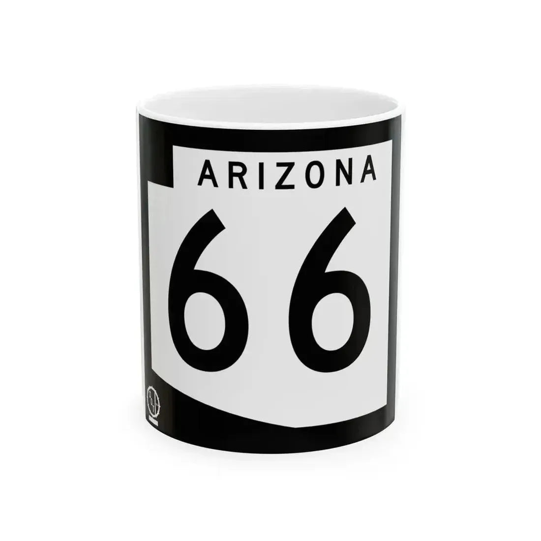Arizona 66 1978 (Arizona) (Road Sign) White Coffee Mug 11oz - Go Mug Yourself