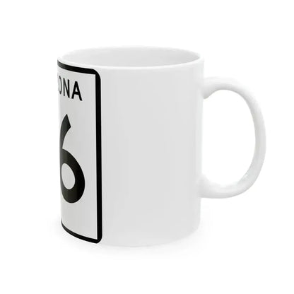 Arizona 66 (Arizona) (Road Sign) White Coffee Mug - Go Mug Yourself