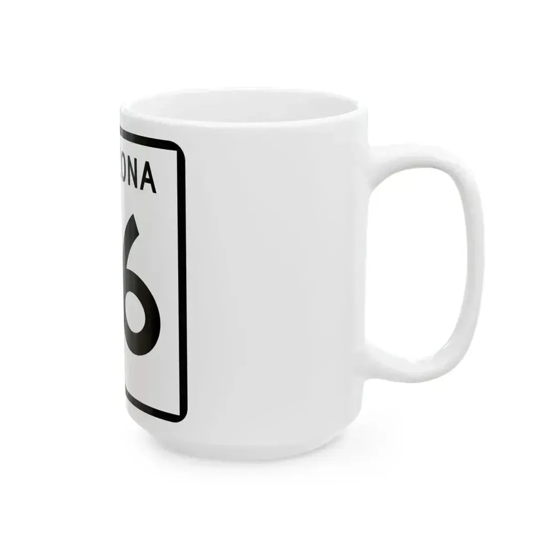 Arizona 66 (Arizona) (Road Sign) White Coffee Mug - Go Mug Yourself