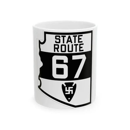 Arizona 67 1927 (Arizona) (Road Sign) White Coffee Mug 11oz - Go Mug Yourself