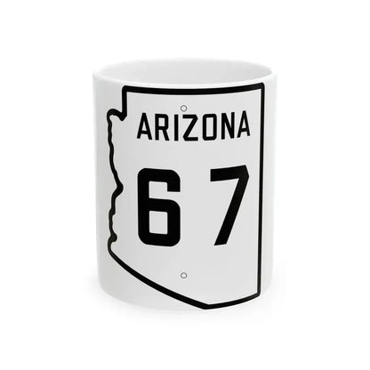 Arizona 67 1941 (Arizona) (Road Sign) White Coffee Mug 11oz - Go Mug Yourself