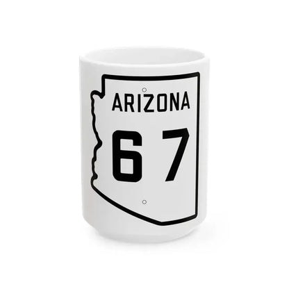Arizona 67 1941 (Arizona) (Road Sign) White Coffee Mug 15oz - Go Mug Yourself