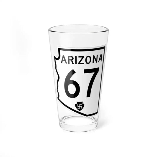 Arizona 67 1956 (Arizona) (Road Sign) Pint Glass 16oz 16oz - Go Mug Yourself