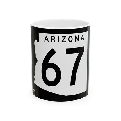 Arizona 67 1963 (Arizona) (Road Sign) White Coffee Mug 11oz - Go Mug Yourself