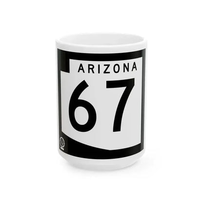 Arizona 67 1978 (Arizona) (Road Sign) White Coffee Mug 15oz - Go Mug Yourself