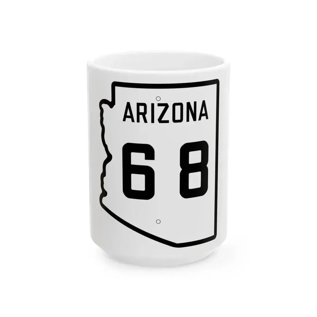 Arizona 68 1941 (Arizona) (Road Sign) White Coffee Mug 15oz - Go Mug Yourself