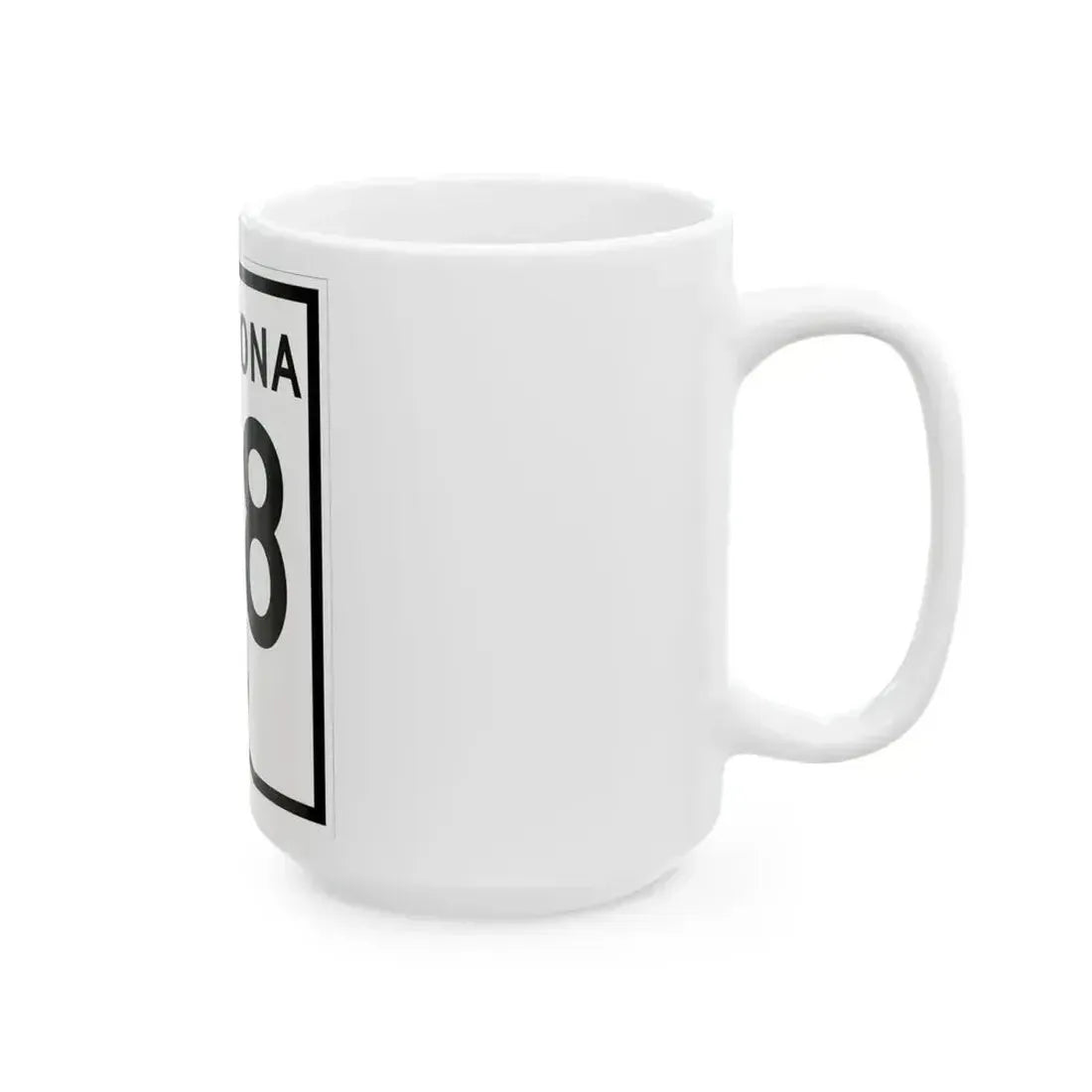 Arizona 68 1956 (Arizona) (Road Sign) White Coffee Mug - Go Mug Yourself