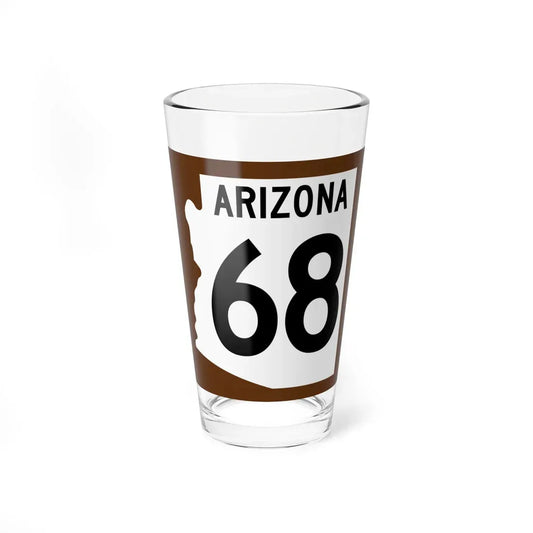 Arizona 68 1960 east (Arizona) (Road Sign) Pint Glass 16oz 16oz - Go Mug Yourself