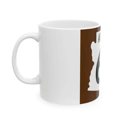 Arizona 68 1960 east (Arizona) (Road Sign) White Coffee Mug - Go Mug Yourself