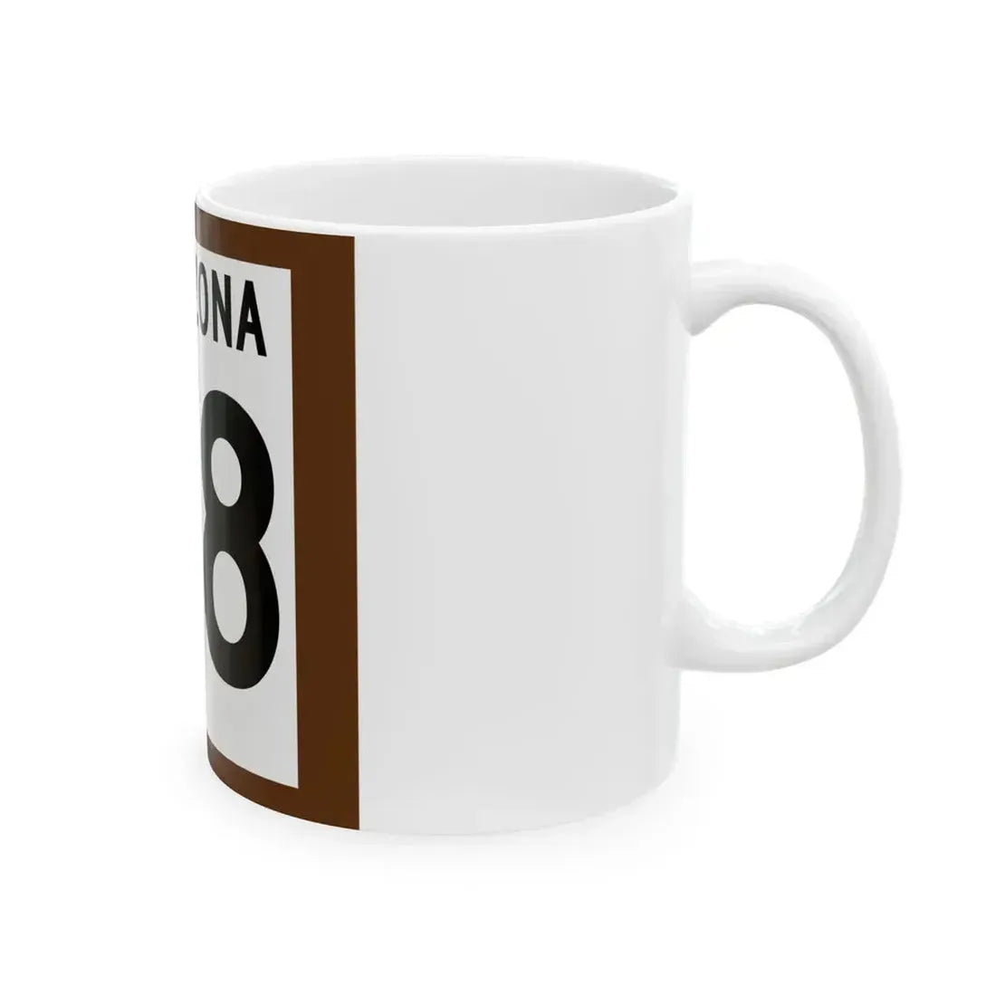 Arizona 68 1960 east (Arizona) (Road Sign) White Coffee Mug - Go Mug Yourself