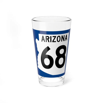Arizona 68 1960 west (Arizona) (Road Sign) Pint Glass 16oz 16oz - Go Mug Yourself