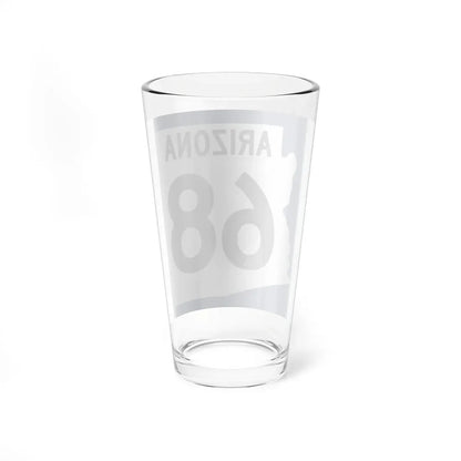 Arizona 68 1960 west (Arizona) (Road Sign) Pint Glass 16oz - Go Mug Yourself