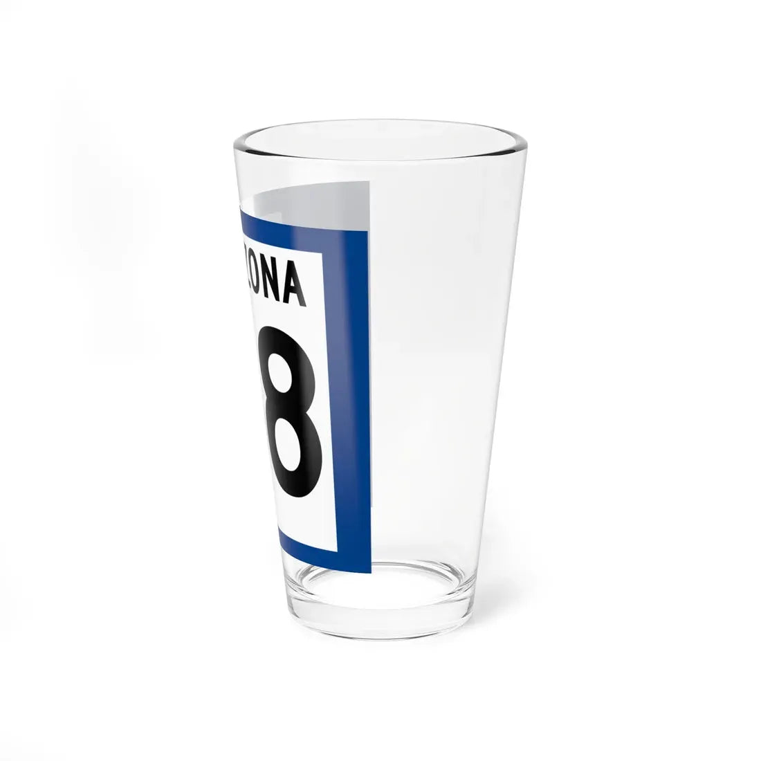 Arizona 68 1960 west (Arizona) (Road Sign) Pint Glass 16oz - Go Mug Yourself