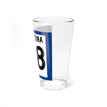 Arizona 68 1960 west (Arizona) (Road Sign) Pint Glass 16oz - Go Mug Yourself